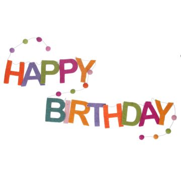 Slinger van Vilt Happy Birthday 1.8 Meter