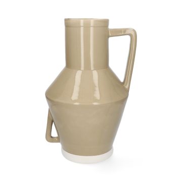 Vaas 45 cm taupe met handvat