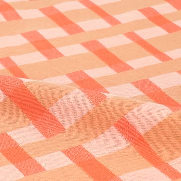 Theedoek Geometric Sofia GOTS - Coral