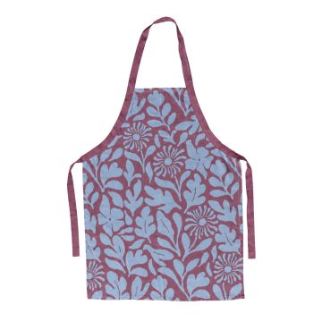 Schort Flower Carina GOTS - Burgundy