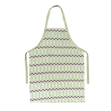 Schort Natural Ana GOTS - Sage Green met Geschenkdoos