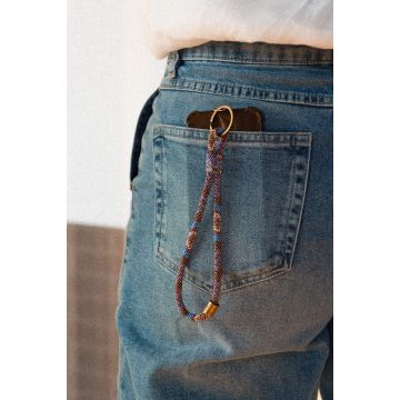 Telefoonkoord - Beaded Trisha - Lavendel / Blauw