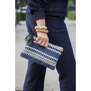 Etui Jacquard - Blauw