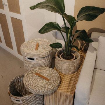 Tafelmand Kaisa Grass Ojuba - Gerecycled katoen