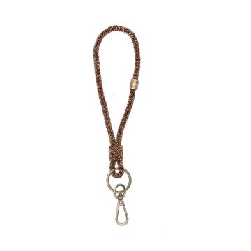 Telefoonkoord - Beaded Trisha - Koper goud