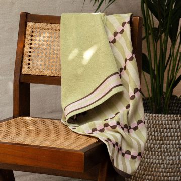 Keuken- en Theedoek Natural Ana GOTS - Sage Green met Geschenkdoos