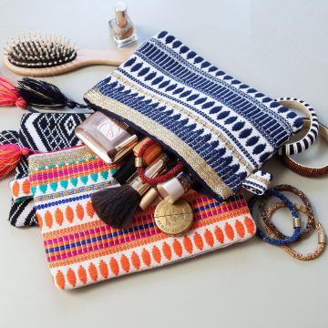 Etui Jaquard - Zwart Wit