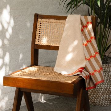 Theedoek Natural Ana GOTS - Coral