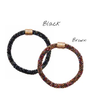 Gift Set - Black & Brown - Roll on Armbanden